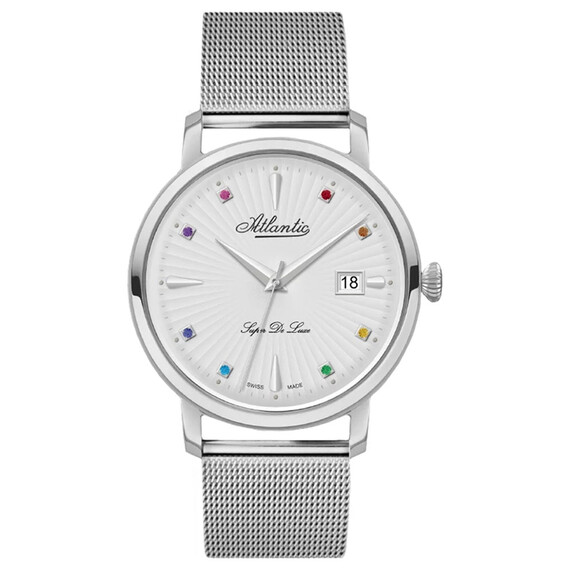 Dámské hodinky Atlantic Super De Luxe Precious Stones 29355.41.29MB, Verze: stříbrná2 