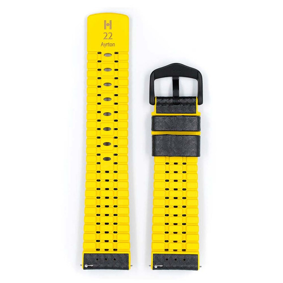 Řemínek Hirsch Ayrton černý 20 L - 120/80, Verze: žlutá, Šířka řemínku: 20, Šířka u spony: 18 , 3 image
