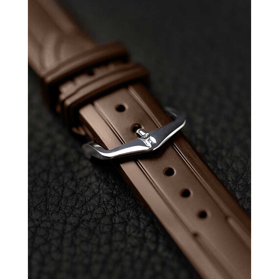 Řemínek Hirsch Hevea hnědý 20 L - 120/80, Verze: hnědá, Šířka řemínku: 20, Šířka u spony: 18 , 7 image