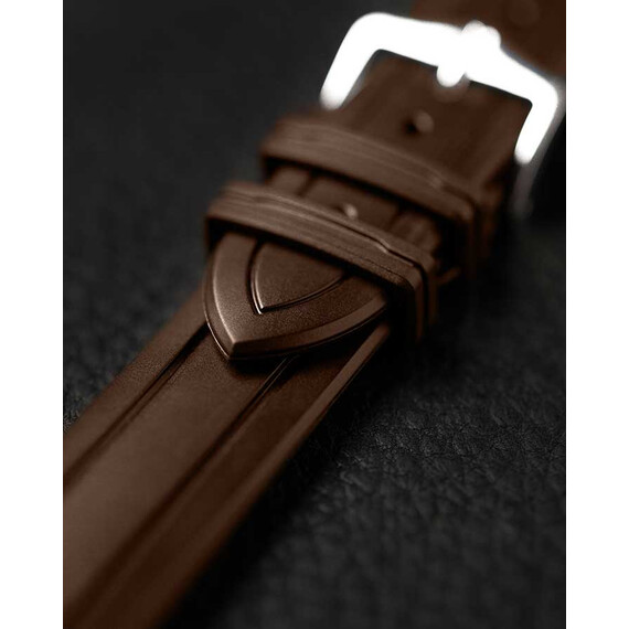 Řemínek Hirsch Hevea hnědý 20 L - 120/80, Verze: hnědá, Šířka řemínku: 20, Šířka u spony: 18 , 8 image