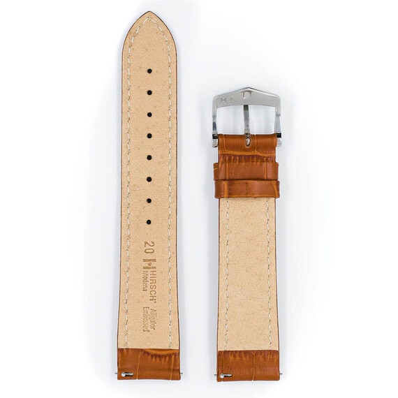 Řemínek Hirsch Modena medový 20 L - 120/80, Verze: hnědá3, Šířka řemínku: 20, Šířka u spony: 18 , 3 image