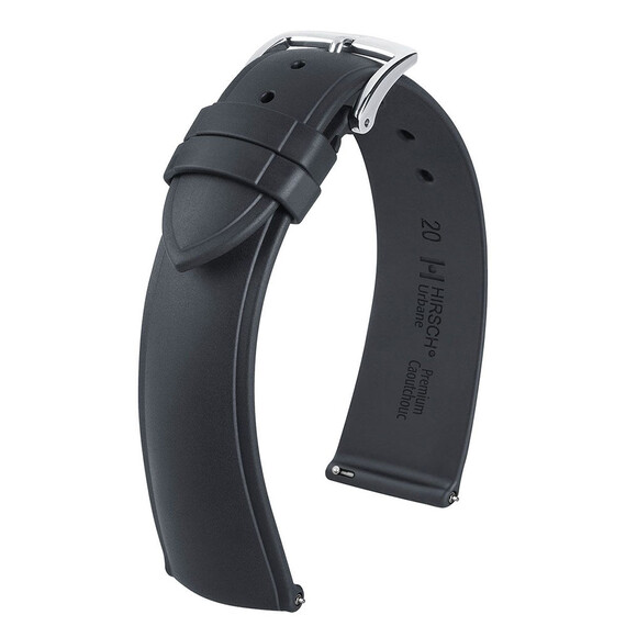 Řemínek Hirsch Urbane černý 20 L - 120/80, Šířka řemínku: 20, Šířka u spony: 16 
