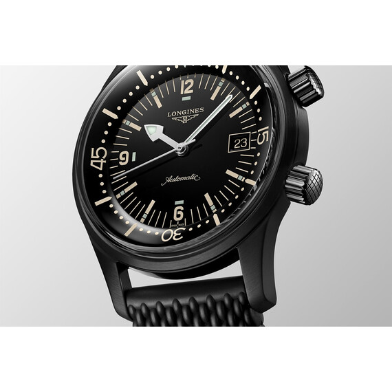 Pánské hodinky Longines Legend Diver Watch L3.774.2.50.9, Verze: černá , 3 image