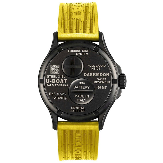 Pánské hodinky U-BOAT Darkmoon 44MM Black 9522, Verze: žlutá , 2 image