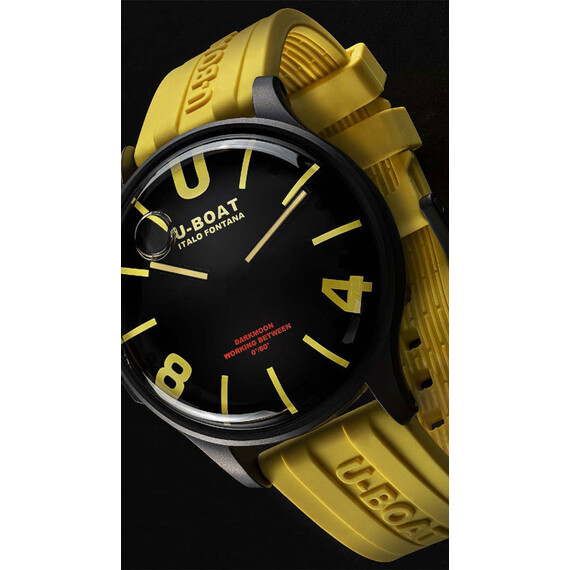 Pánské hodinky U-BOAT Darkmoon 44MM Black 9522, Verze: žlutá , 3 image
