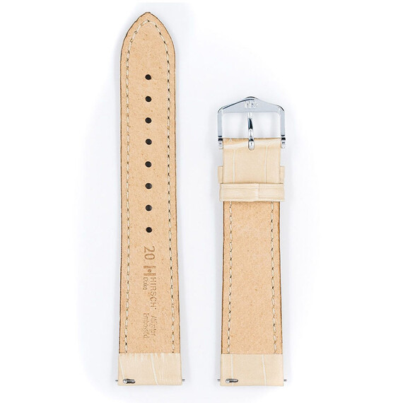 Řemínek Hirsch Duke béžový 20 M - 110/70, Šířka řemínku: 20, Šířka u spony: 18, Délka řemínku: M - 110/70 , 3 image