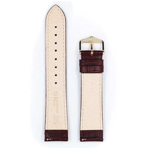 Řemínek Hirsch Duke bordó 14 M - 110/70, Šířka řemínku: 14, Šířka u spony: 12, Délka řemínku: M - 110/70 , 3 image