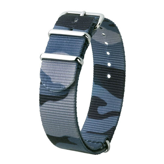 Řemínek Hirsch Rush šedý 18, Verze: šedá, Šířka řemínku: 18, Šířka u spony: 18 