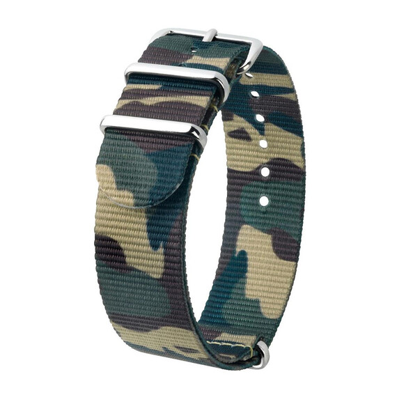 Řemínek Hirsch Rush zelený 18, Verze: zelená, Šířka řemínku: 18, Šířka u spony: 18 