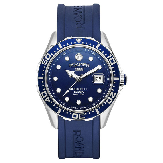 Pánské hodinky Roamer Rockshell Mark III Scuba 867833 41 45 02, Verze: modrá 