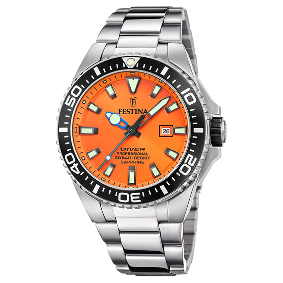 Pánské hodinky Festina Professional Diver F20663/4, Verze: oranžová 