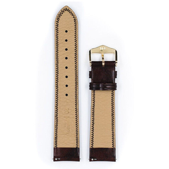 Řemínek Hirsch Ascot hnědý 18 L - 120/80, Verze: hnědá, Šířka řemínku: 18, Šířka u spony: 16 , 3 image