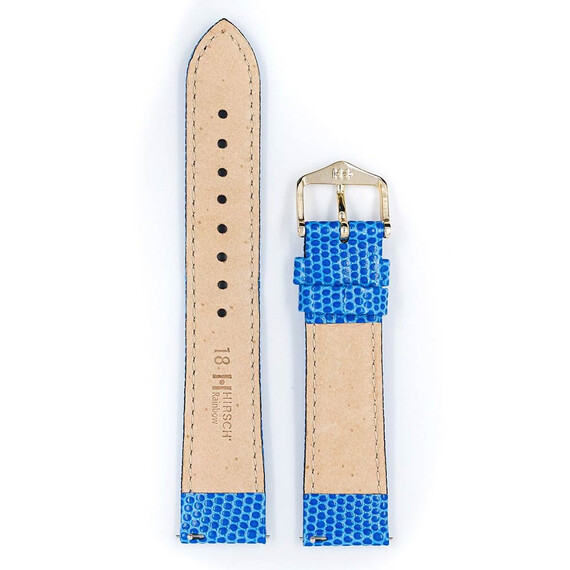 Řemínek Hirsch Rainbow královská modř 16 M - 110/70, Verze: modrá2, Šířka řemínku: 16, Šířka u spony: 14, Délka řemínku: M - 110/70 , 3 image