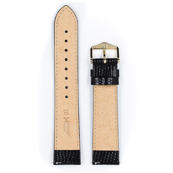 Řemínek Hirsch Rainbow černý 12 M - 110/70, Verze: černá, Šířka řemínku: 12, Šířka u spony: 10, Délka řemínku: M - 110/70 , 3 image