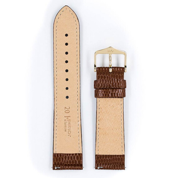 Řemínek Hirsch Rainbow zlatohnědý 14 M - 110/70, Verze: hnědá2, Šířka řemínku: 14, Šířka u spony: 12, Délka řemínku: M - 110/70 , 3 image