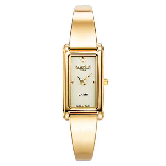 Dámské hodinky Roamer Elegance Diamond 866845 48 35 20, Verze: žluté zlato 