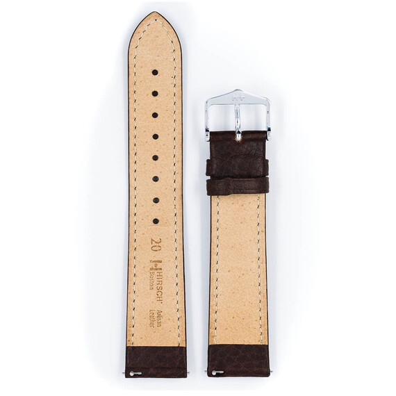 Řemínek Hirsch Boston hnědý 16 M - 110/70, Verze: hnědá, Šířka řemínku: 16, Šířka u spony: 14, Délka řemínku: M - 110/70 , 3 image