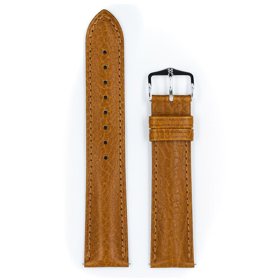Řemínek Hirsch Camelgrain medový 20 XL - 120/100, Verze: hnědá2, Šířka řemínku: 20, Šířka u spony: 18, Délka řemínku: XL - 120/100 , 2 image