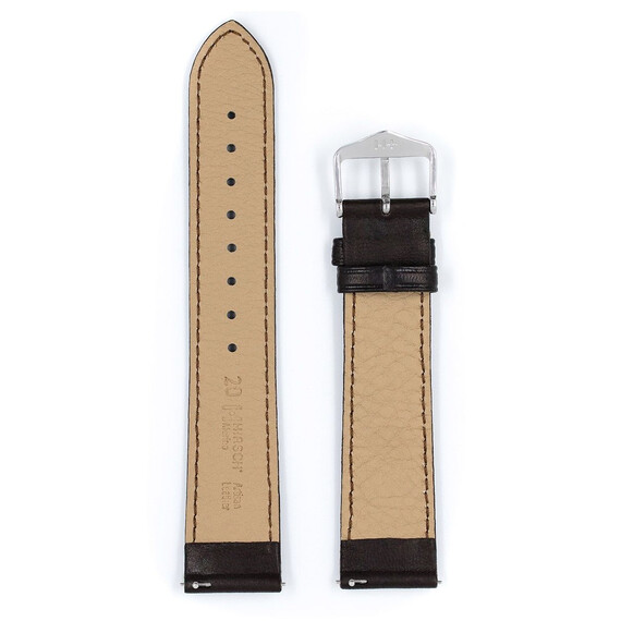 Řemínek Hirsch Merino hnědý 20 L - 120/80, Verze: hnědá, Šířka řemínku: 20, Šířka u spony: 18, Délka řemínku: L - 120/80 , 3 image