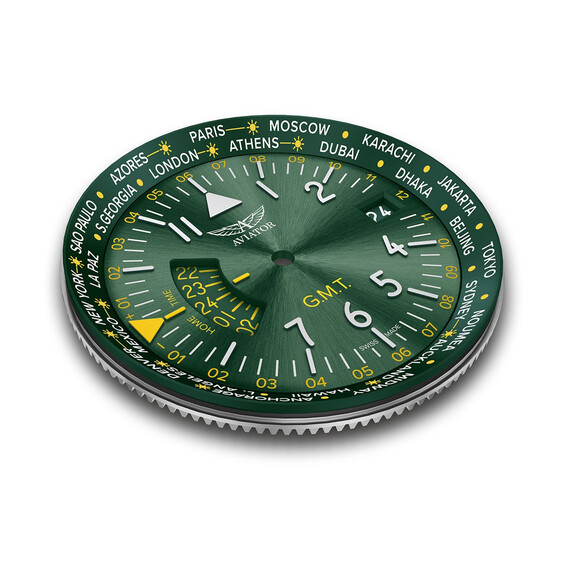 Pánské hodinky Aviator Airacobra GMT V.1.37.0.309.4, Verze: zelená , 5 image
