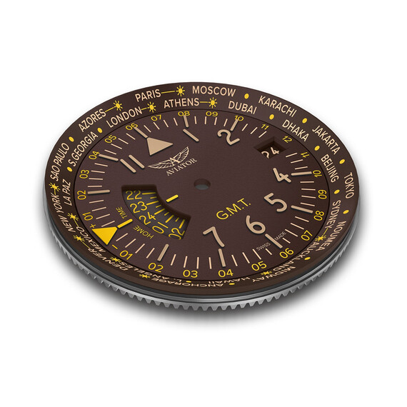 Pánské hodinky Aviator Airacobra GMT V.1.37.8.306.4, Verze: hnědá , 5 image