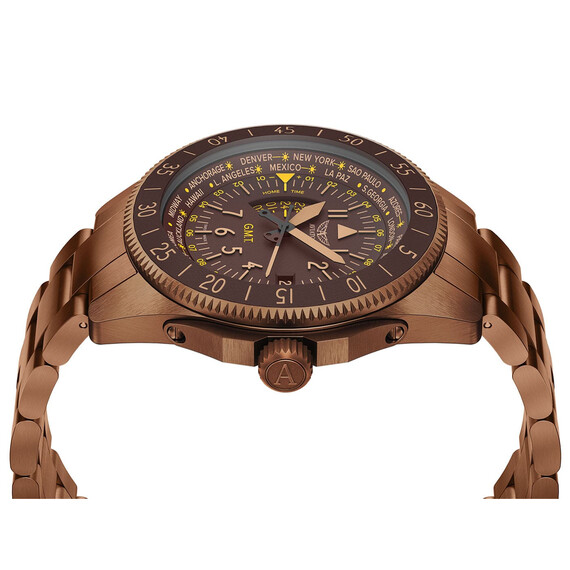 Pánské hodinky Aviator Airacobra GMT V.1.37.8.306.5, Verze: hnědá , 3 image