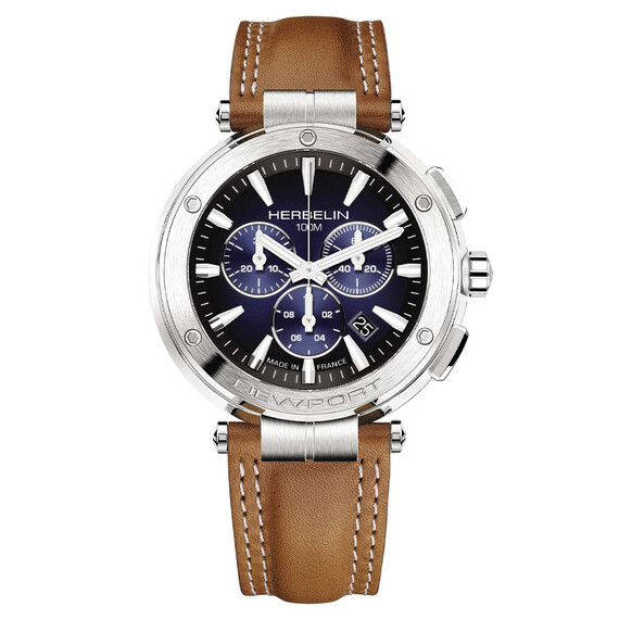 Pánské hodinky Herbelin Newport Chrono 37688A35GD, Verze: hnědá 