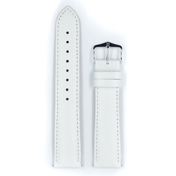 Řemínek Hirsch Kansas bílý 18 L - 120/80, Verze: bílá, Šířka řemínku: 18, Šířka u spony: 16, Délka řemínku: L - 120/80 , 2 image