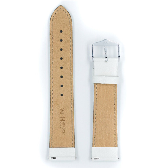 Řemínek Hirsch Kansas bílý 18 L - 120/80, Verze: bílá, Šířka řemínku: 18, Šířka u spony: 16, Délka řemínku: L - 120/80 , 3 image