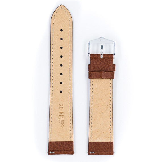 Řemínek Hirsch Kansas zlatohnědý 20 L - 120/80, Verze: hnědá, Šířka řemínku: 20, Šířka u spony: 18, Délka řemínku: L - 120/80 , 3 image