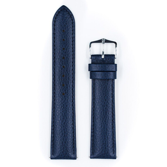 Řemínek Hirsch Kansas modrý 20 L - 120/80, Verze: modrá2, Šířka řemínku: 20, Šířka u spony: 18, Délka řemínku: L - 120/80 , 2 image