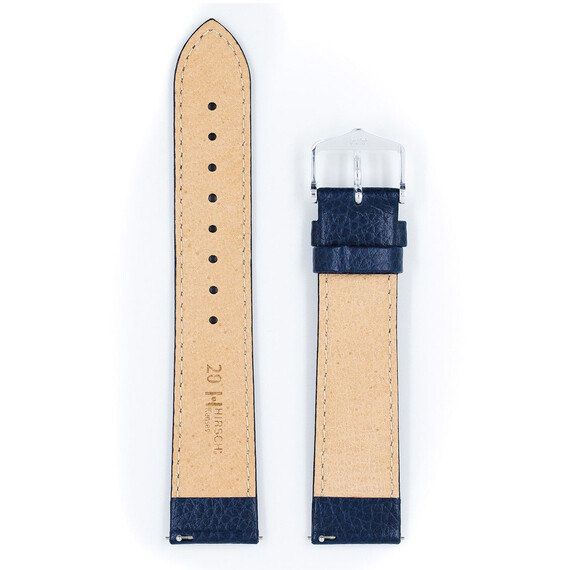 Řemínek Hirsch Kansas modrý 20 L - 120/80, Verze: modrá, Šířka řemínku: 20, Šířka u spony: 18, Délka řemínku: L - 120/80 , 3 image