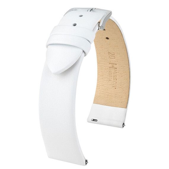 Řemínek Hirsch Toronto bílý 8 M - 110/70, Šířka řemínku: 8, Šířka u spony: 6, Délka řemínku: M - 110/70 