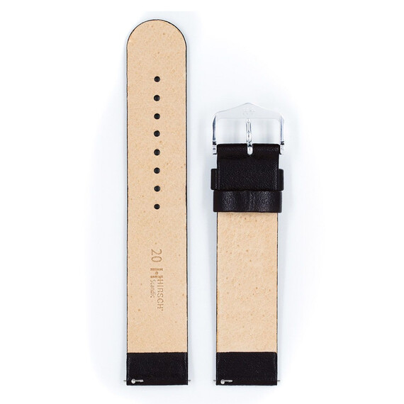 Řemínek Hirsch Scandic černý 22 L - 120/80, Verze: černá, Šířka řemínku: 22, Šířka u spony: 22, Délka řemínku: L - 120/80 , 3 image