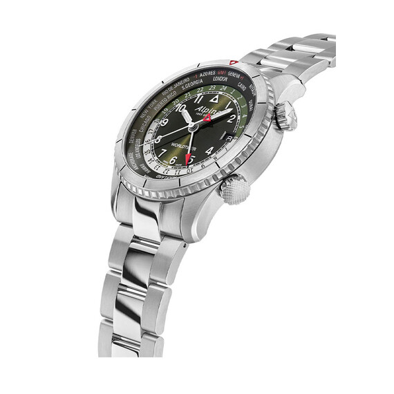 Pánské hodinky Alpina Startimer Pilot Quartz Worldtimer AL-255GR4S26B, Verze: zelená , 3 image