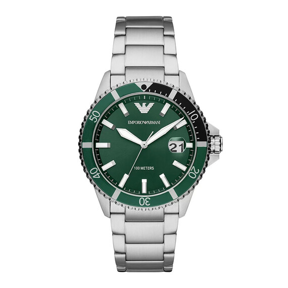 Pánské hodinky Emporio Armani Diver AR11338, Verze: zelená 