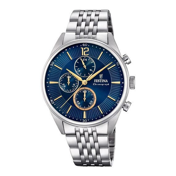 Pánské hodinky Festina Chronograph F20285/3, Verze: modrá 