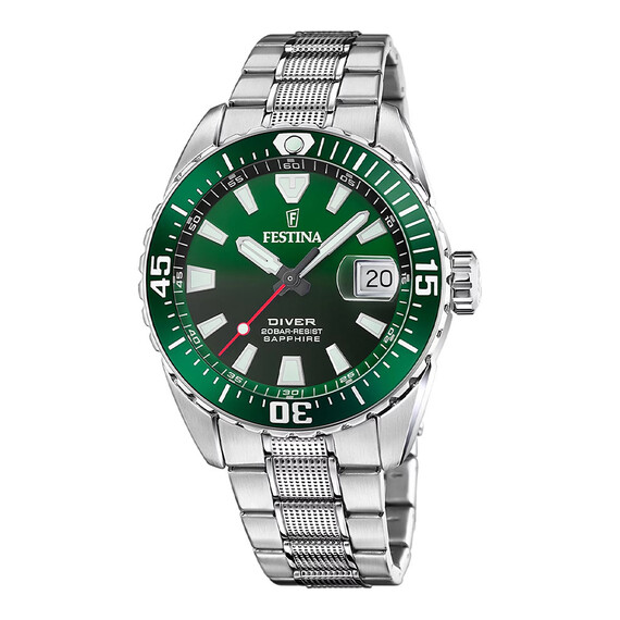 Pánské hodinky Festina The Originals Diver F20669/2, Verze: zelená 