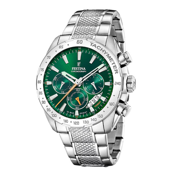 Pánské hodinky Festina Timeless Chronograph F20668/3, Verze: zelená 