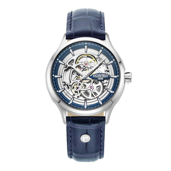 Pánské hodinky Roamer Competence Skeleton IV 101984 41 45 05, Verze: modrá 