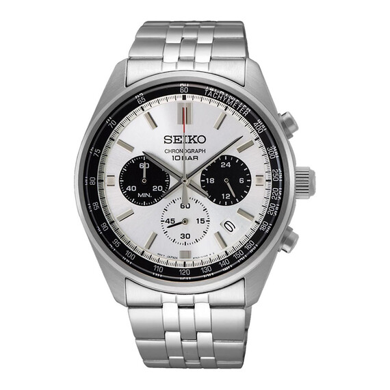 Pánské hodinky Seiko Chronograph SSB425P1, Verze: stříbrná 
