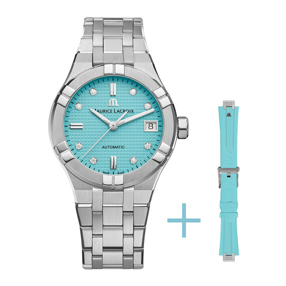 Dámské hodinky Maurice Lacroix Aikon Limited Summer Edition 35 mm AI6006-SS00F-451-C, Verze: modrá2 