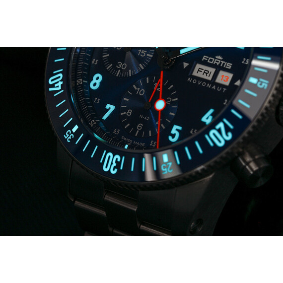 Pánské hodinky Fortis Novonaut N-42 Cobalt Blue Edition F2040012, Verze: modrá , 12 image