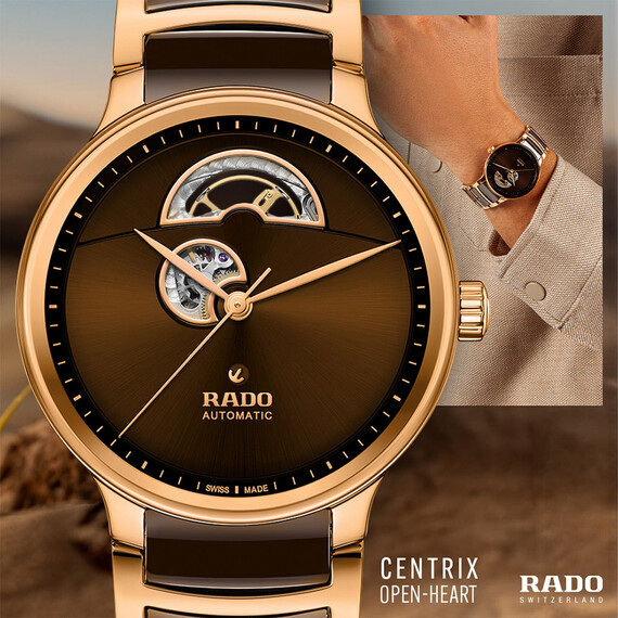 Pánské hodinky Rado Centrix Automatic Open Heart R30013302, Verze: růžové zlato , 9 image