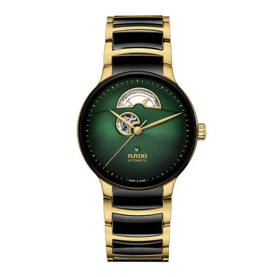 Pánské hodinky Rado Centrix Automatic Open Heart R30008302, Verze: žluté zlato 