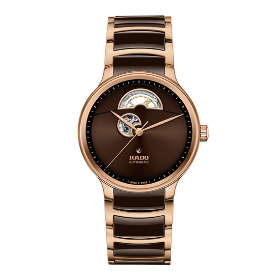 Pánské hodinky Rado Centrix Automatic Open Heart R30013302, Verze: růžové zlato 