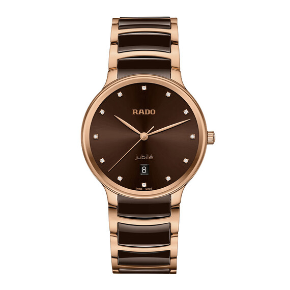 Pánské hodinky Rado Centrix Diamonds R30023732, Verze: růžové zlato 