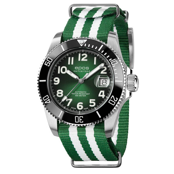 Pánské hodinky Epos Sportive Diver Titanium 3504.131.80.33.63, Verze: zelená2 