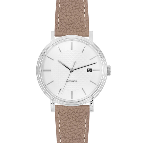 Řemínek Hirsch Bologna taupe 18 M - 110/70, Verze: šedá, Šířka řemínku: 18, Šířka u spony: 16, Délka řemínku: M - 110/70 , 5 image