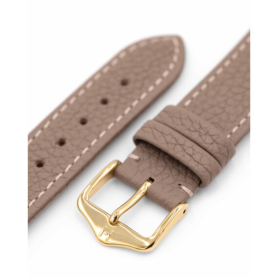 Řemínek Hirsch Bologna taupe 18 M - 110/70, Verze: šedá, Šířka řemínku: 18, Šířka u spony: 16, Délka řemínku: M - 110/70 , 4 image